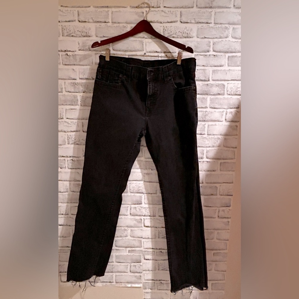 True Religion Relaxed Straight Leg Jeans, frayed bottoms, button pocket …​​
